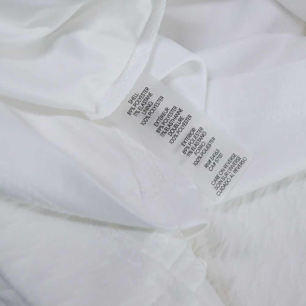 Tommy Hilfiger Shift Dress 8‎ White Textured Pique Pocket Sleeveless Mod Preppy - Picture 6 of 15